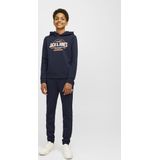 JACK&JONES MINI JJELOGO SWEAT HOOD 2 CO/25 NOOS MNI Jongens Trui - Navy Blazer White + Marmelade