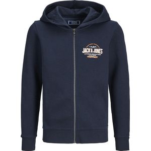 Zip-up Hoodie JACK & JONES JUNIOR. Katoen materiaal. Maten 12 jaar - 150 cm. Blauw kleur