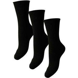 Pieces - Marta - Dames Sokken - Zwart - 3-paar