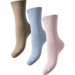 3-paar dames sokken - Marta - Katoenen sokken multipack  - Taupe