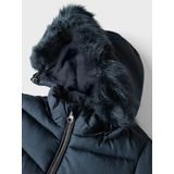 NAME IT - Jas - Groen - Geweven Stof - Afneembare Capuchon