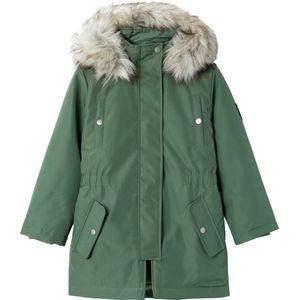 NAME IT - Parka - Groen - 100% Polyester - Afneembare Capuchon