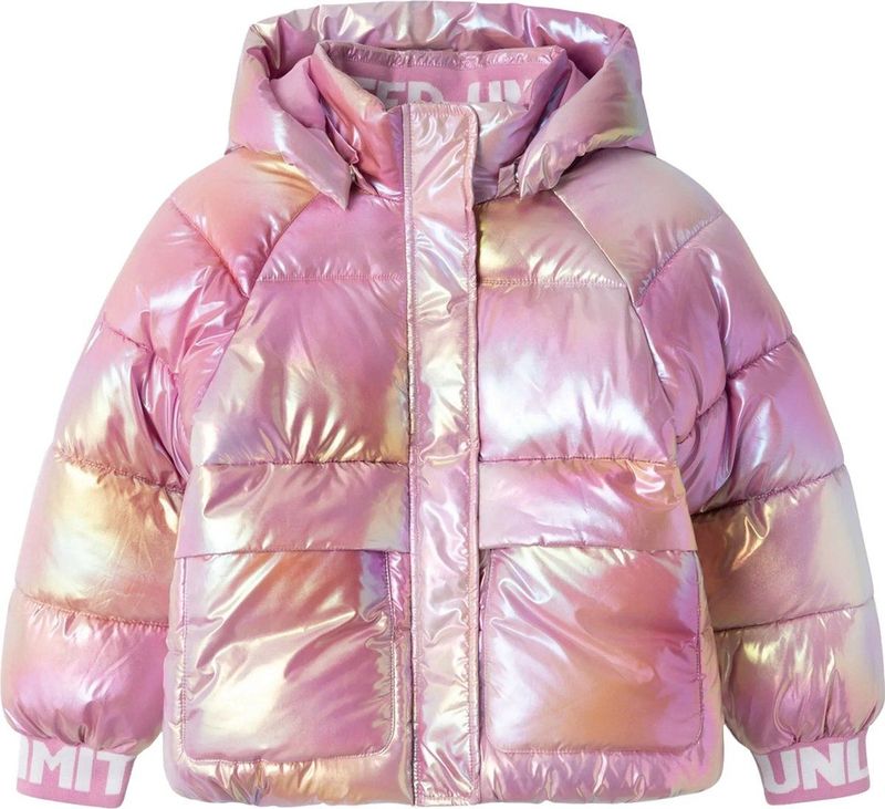 NAME IT - NKFMALAN PUFFER JACKET - Roze - Meisjes Jas