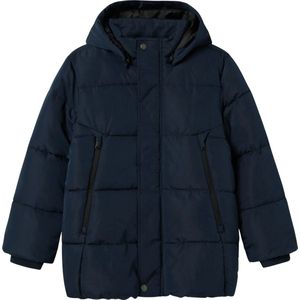 Jas - Donkerblauw - 100% Polyester - Regular Fit - Afneembare Capuchon