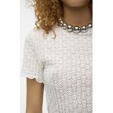 Vero Moda T-shirt Vmshelby Ss O-neck Short Top Vma No 10311731 Snow White Dames