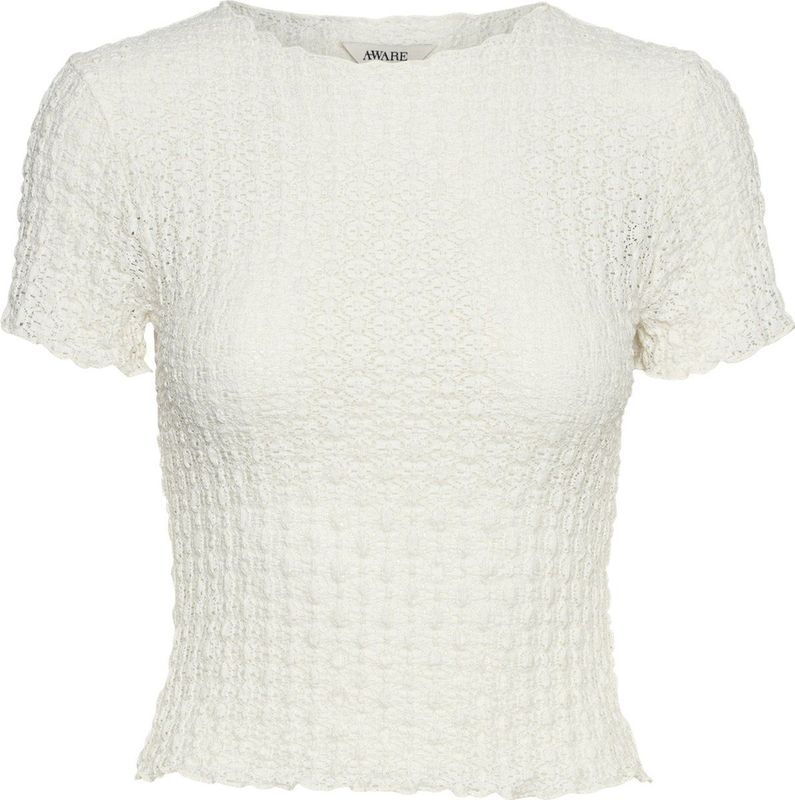 Vero Moda T-shirt Vmshelby Ss O-neck Short Top Vma No 10311731 Snow White Dames
