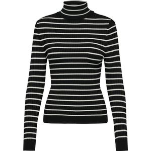 Only Trui Onlkarol Rollneck Pullover Knt 15165075 Black/w. Cap Gray Dames