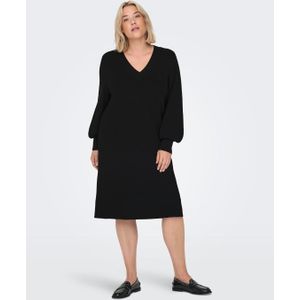 Only Carmakoma - Jerseyjurk - V-Hals - Lange Mouwen - Midi-lengte - Regular Fit