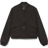 Jas - Kort - Hoge Opstaande Kraag - Lange Mouwen - Knoopsluiting - Voorzakken