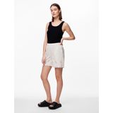 PIECES - ALMINA - Broek - Ivoor - Katoen - High Waist