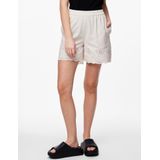 PIECES - ALMINA - Broek - Ivoor - Katoen - High Waist