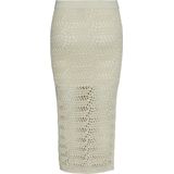 PIECES - PCAIA - Kokerrok - Beige - Knielengte