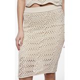 PIECES - PCAIA - Kokerrok - Beige - Knielengte