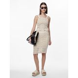 PIECES - PCAIA - Kokerrok - Beige - Knielengte