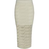 PIECES - PCAIA - Kokerrok - Beige - Knielengte