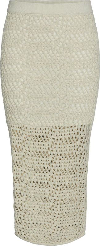 PIECES - PCAIA - Kokerrok - Beige - Knielengte