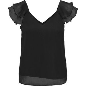 Only - ONLASTA LIFE CAPSLEEVE V-NECK TOP - T-shirt - Zwart - Loose Fit