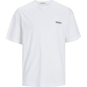 Jack Jones T-shirt Jormykonos Geo Back Tee Ss Crew Nec 12256254 Bright White Mannen