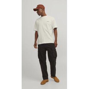 JORMYKONOS GEO Tee SS Crew Neck LN, Botercrème., S