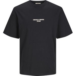 Jack Jones Heren T-shirt JORNOTO Ronde Hals Zwart