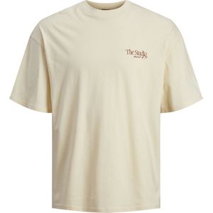 Jack Jones Heren T-shirt JORNOTO Ronde Hals Off White