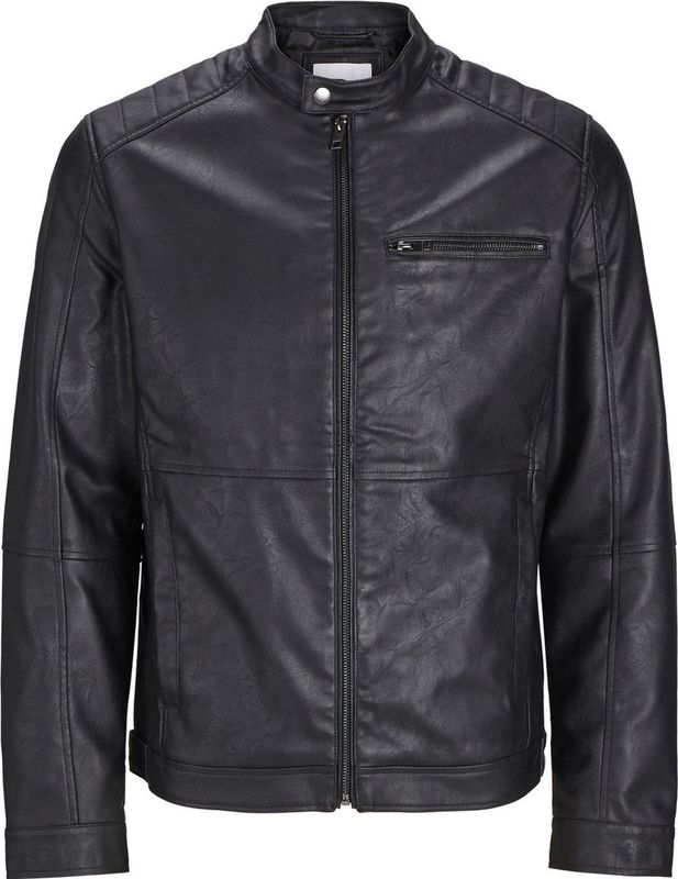 Jack & Jones Imitatieleren jack JJEDYLAN PU BIKER JACKET NOOS