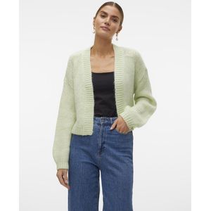 Vero Moda - Butter - Gebreid Vest - V-hals - Lange Mouwen - Ballonmouwen