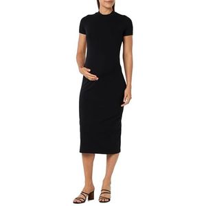 Mleva - Zwangerschapsjurk - Korte Mouwen - Hoge Hals - Tight Fit