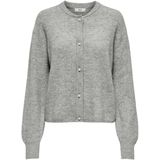 JDY - Gebreide Trui - O-hals - Lange Mouwen - Knoopsluiting - Parel Versiering