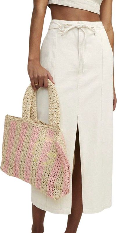 Jack & Jones Dora Jjxx Midi Rok - Denim - 100% Katoen - Hoge Split