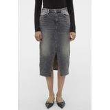 Vero Moda - Denim Rok - Grijs - Hoogwaardige Katoen - 5-Pocket Design