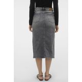 Vero Moda - Denim Rok - Grijs - Hoogwaardige Katoen - 5-Pocket Design