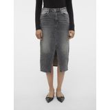 Vero Moda - Denim Rok - Grijs - Hoogwaardige Katoen - 5-Pocket Design
