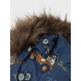 NAME IT Nmmsnow10 Suit Aop Fo Noos Sneeuwpak voor jongens, Dark Denim/Aop: tractor