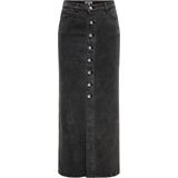 ONLKITA - Button Maxi DNM - Rok - Washed Black - Maxi Lengte
