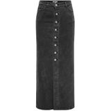 ONLKITA - Button Maxi DNM - Rok - Washed Black - Maxi Lengte