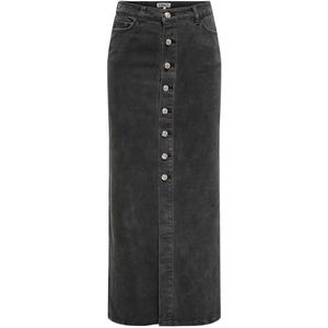 ONLKITA - Button Maxi DNM - Rok - Washed Black - Maxi Lengte