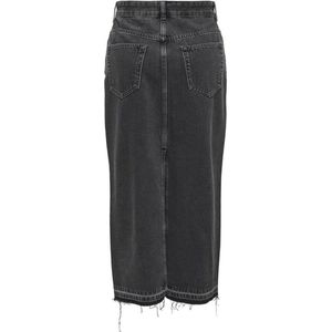 ONLY - Onlnelia Mw Maxi Dnm Skirt - Delavé Zwart - Spijkerrok