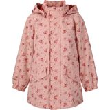 ZigZag - Rebekka - Outdoorjas - Pink - Afneembare Capuchon, Ritssluiting, Bloemenprint
