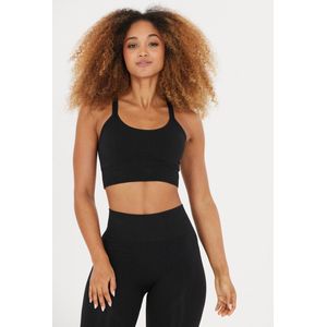 Athlecia - Foan V2 - Sport-BH - Zwart - 4-way Stretch, Vochtafvoerende Eigenschappen, Gewatteerde Cups