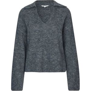 MbyM - Unica-m - Trui - Charcoal - 33% Nylon, 32% Wol, 32% Mohair, 3% Elastaan