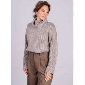 Taupe gebreide coltrui Kemina - mbyM