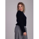 Donkerblauwe grof gebreide trui Corey - mbyM