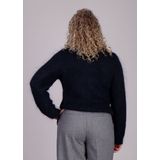 Donkerblauwe grof gebreide trui Corey - mbyM