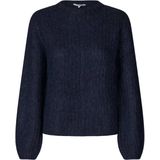 Donkerblauwe grof gebreide trui Corey - mbyM