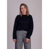 Donkerblauwe grof gebreide trui Corey - mbyM