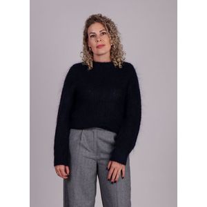 Donkerblauwe grof gebreide trui Corey - mbyM