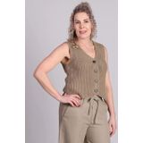 mbyM - Ilina-M Gilet - Beige - Gebreid