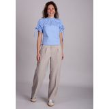 mbyM - Cristiana Long-M - Pantalon - Beige - Linnen en Polyester