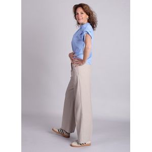 mbyM - Cristiana Long-M - Pantalon - Beige - Linnen en Polyester